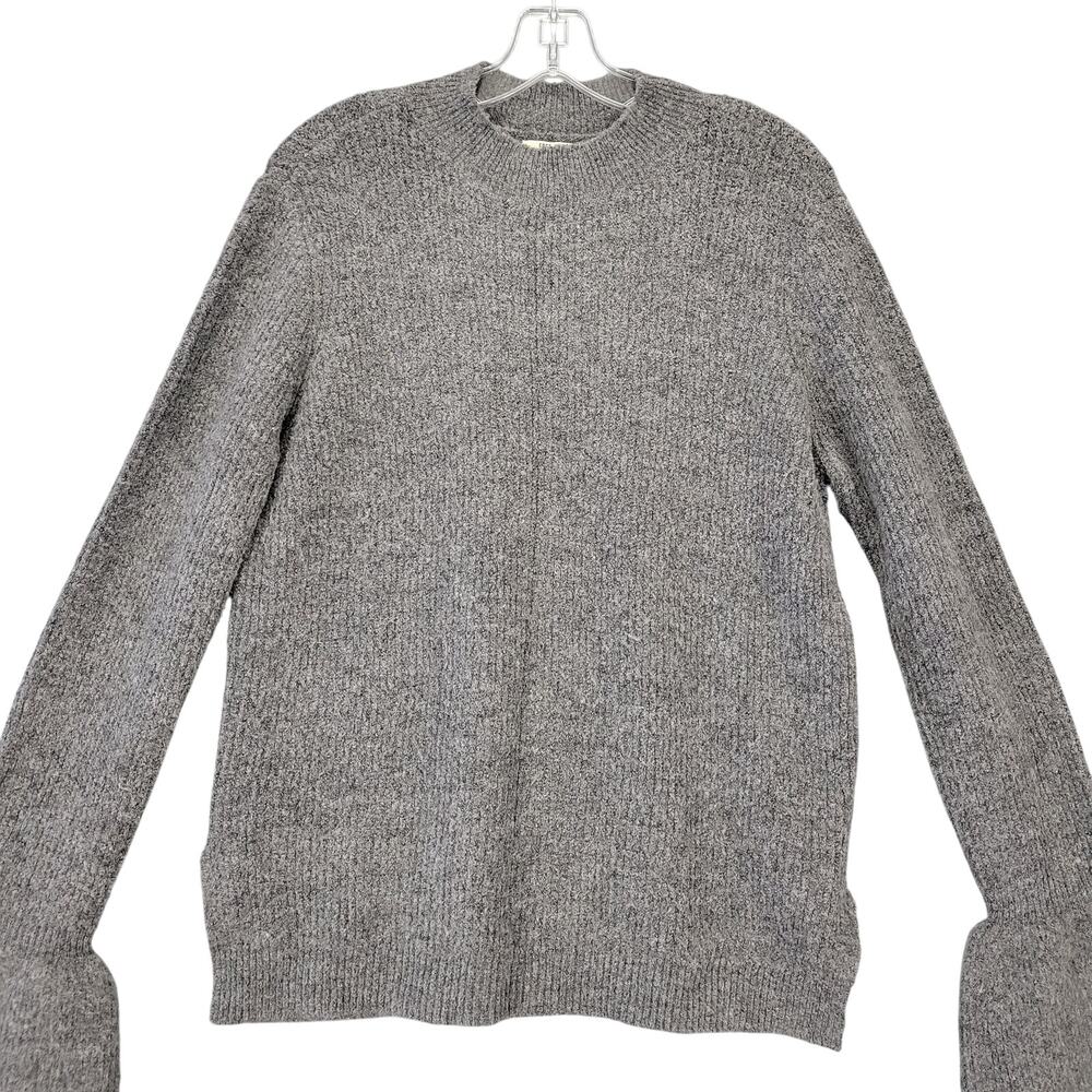 Free Generation Gray Sweater Stretch Preppy Long Bell Sleeves Cozy Womens Size M